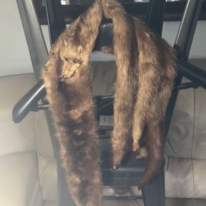 Brown Neck Mink Fur - Genuine Real Mink